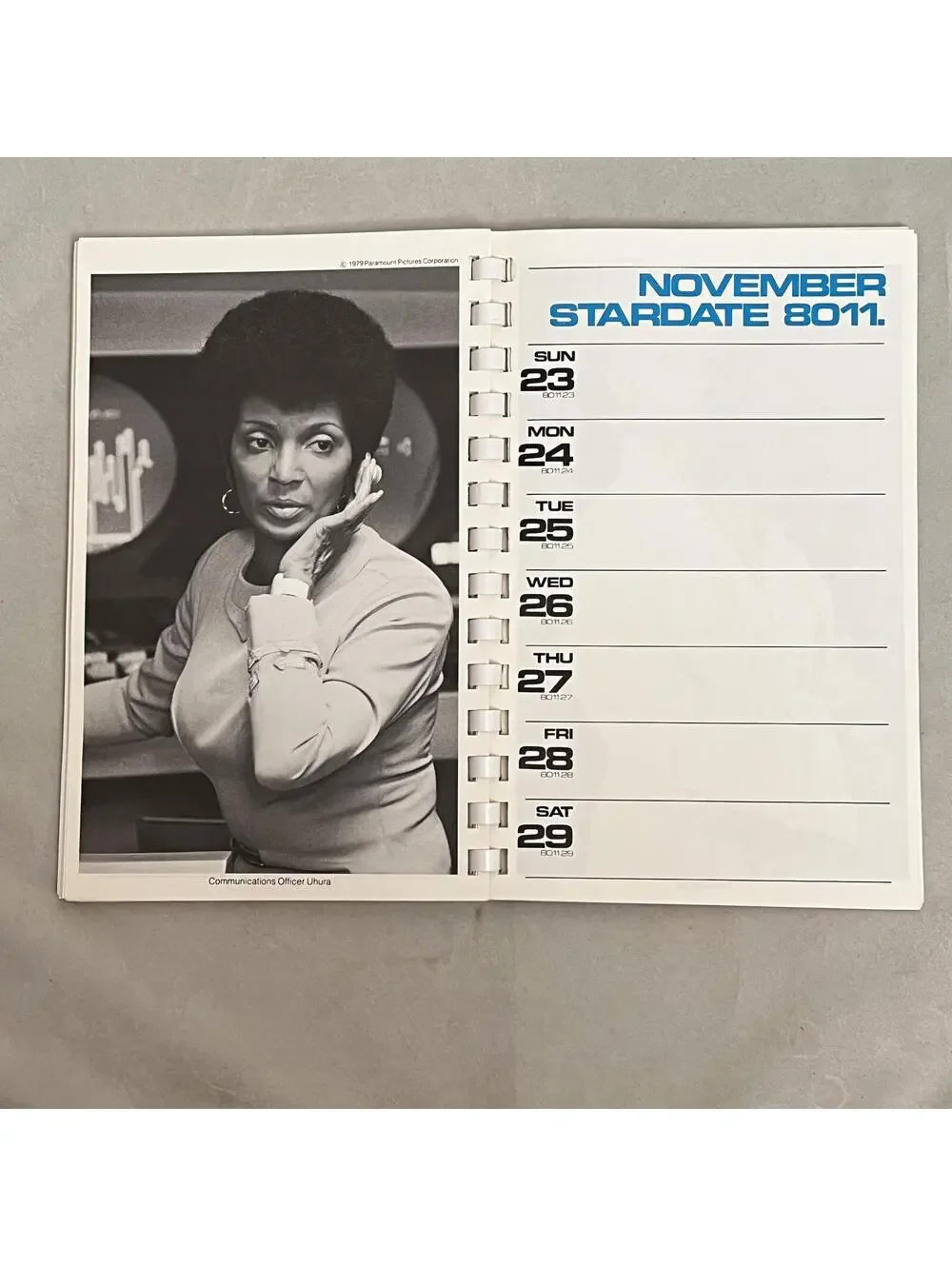 The Official USS Enterprise Officer's Date Book 1980 Desk Calendar